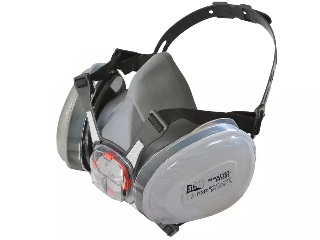 Scan Twin Half Mask Respirator + P2 Dust Filter Cartridges