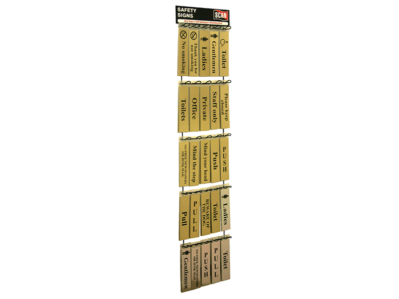 Scan Signs Display - 100 Signs (Metal) SCASSDIS100M
