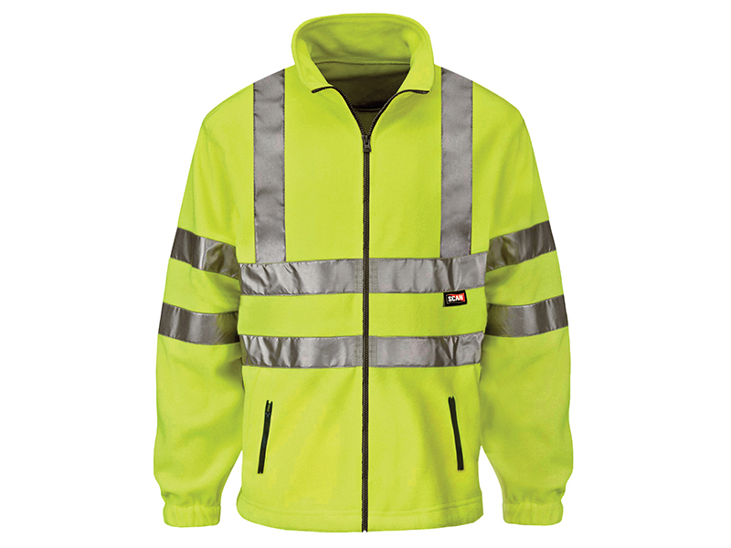 Scan Hi-Vis Yellow Full Zip Fleece - L (42in) SCAWWHVFL