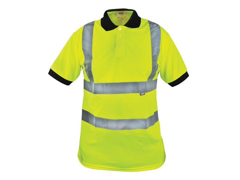 Scan Hi-Vis Yellow Polo Shirt - M (40in) SCAWWHVPSM