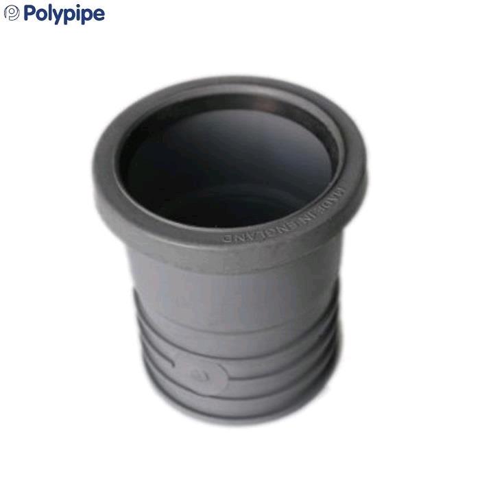 Polypipe 82mm / 3in Ring Seal Soil System - Drain Connector - Grey
