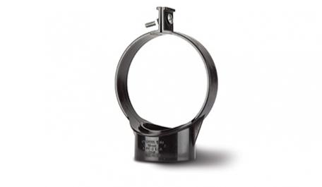 Polypipe 82mm / 3in Soil System - Strap Boss Open Back - Black