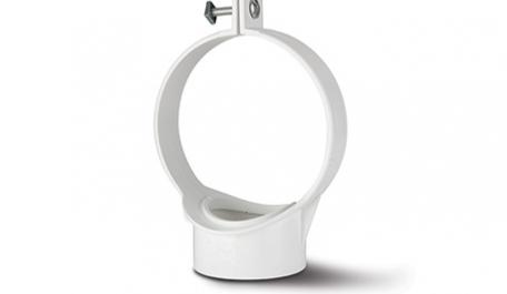 Polypipe 110mm / 4in Soil System - Strap Boss Open Back - White