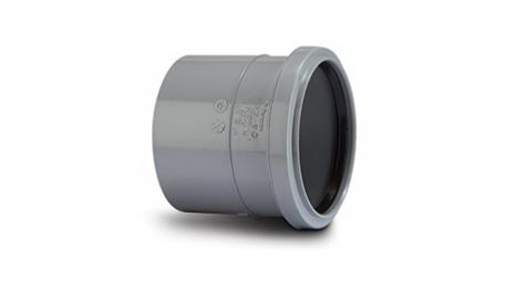 Polypipe 160mm / 6in Ring Seal Soil System - Coupling Double Socket Solvent/Ring Seal - Grey