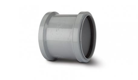 Polypipe 160mm / 6in Ring Seal Soil System - Coupling Double Socket - Grey