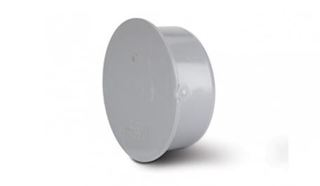 Polypipe 160mm / 6in Ring Seal Soil System - Socket Plug - Grey