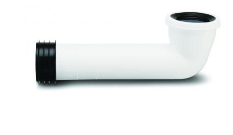 Polypipe Kwickfit Pan Connector 110mm 90 Degree Long Leg