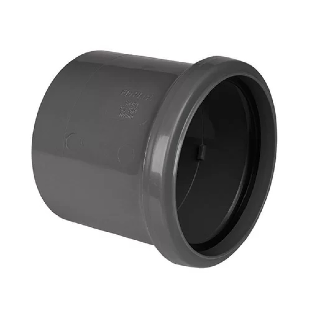Floplast SP124AG 110mm Ring Seal Soil System - Coupling S/S - Anthracite Grey