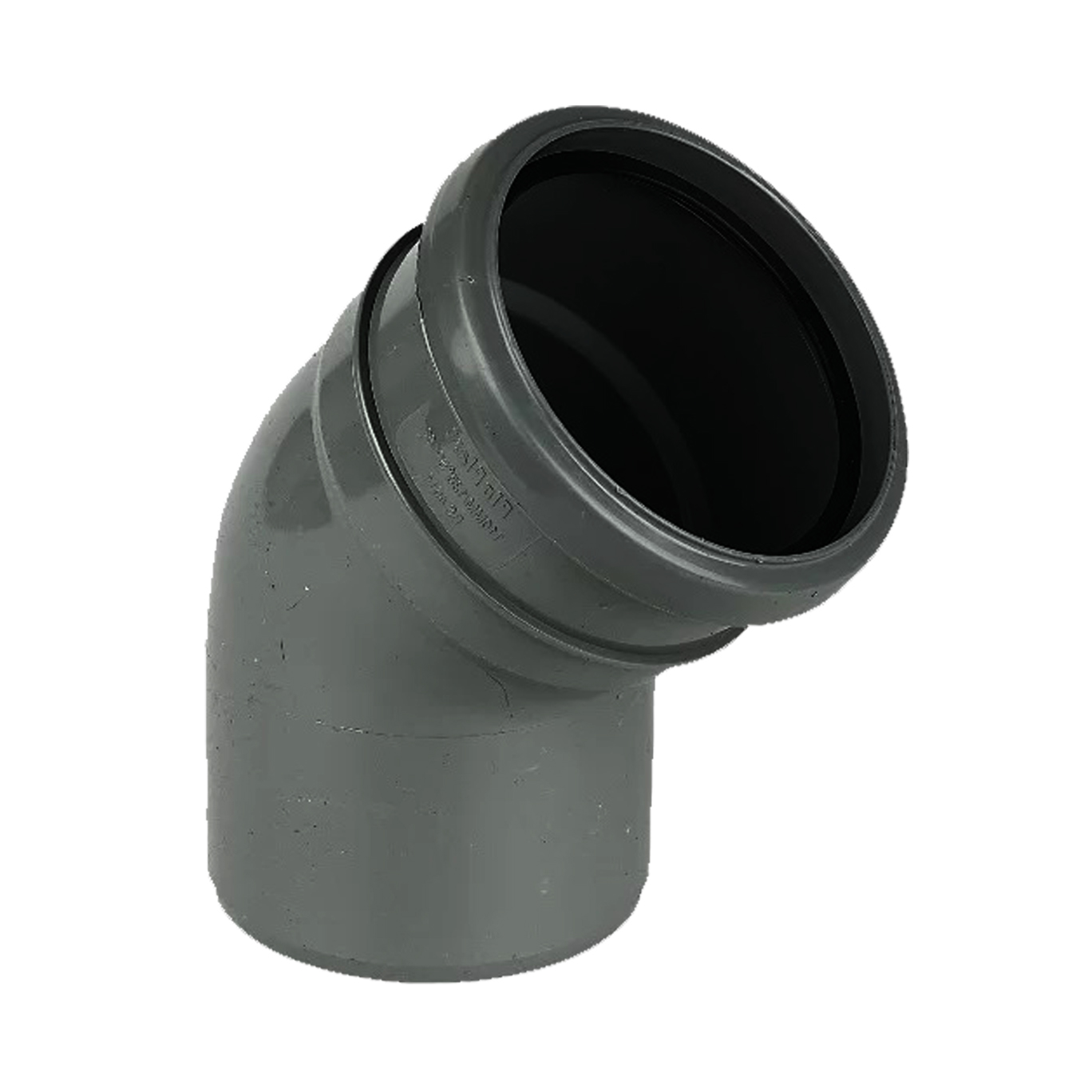 Floplast SP163AG 110mm/4 Inch Ring Seal Soil System - 135 Degree Single Socket Bend - Anthracite Grey