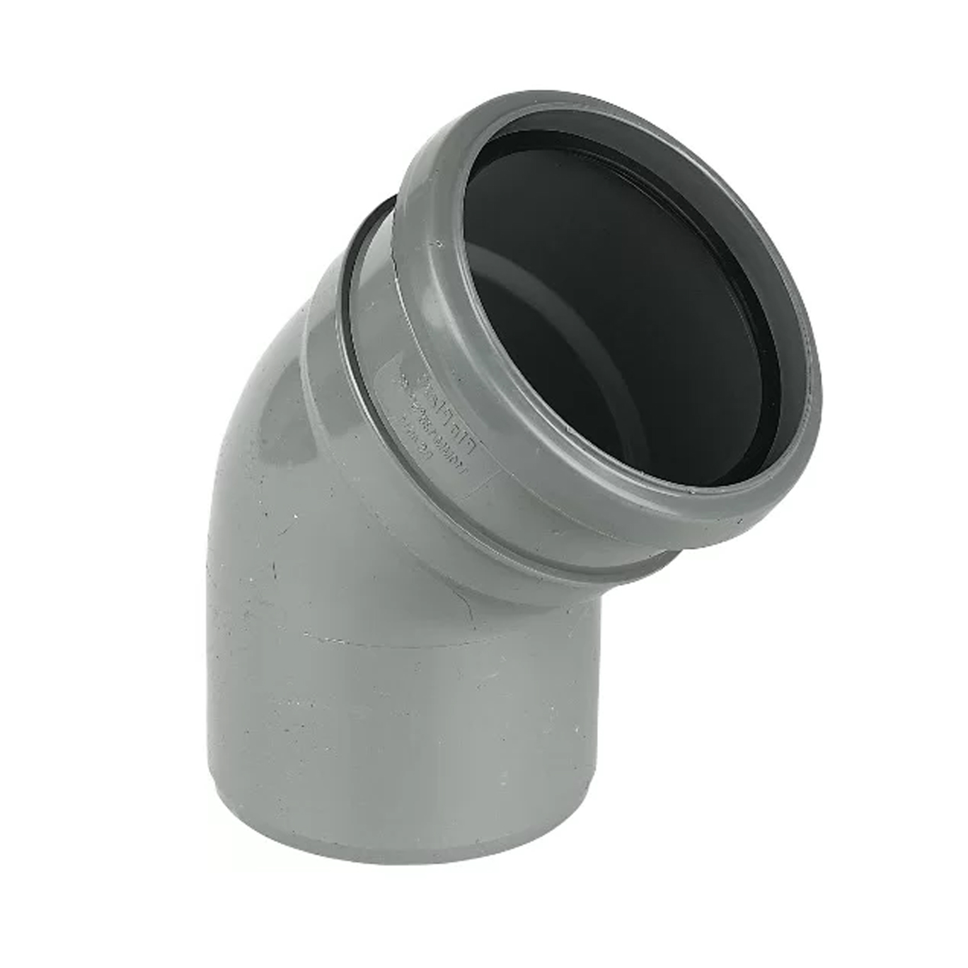 Floplast SP163AG 110mm/4 Inch Ring Seal Soil System - 135 Degree Single Socket Bend - Anthracite Grey