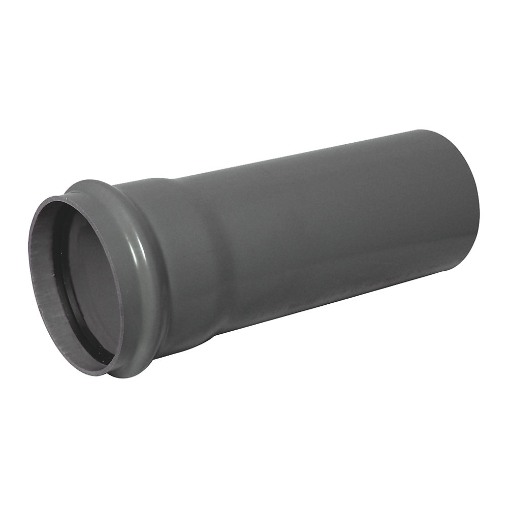 Floplast SP3AG 110mm / 4in Ring Seal Soil Pipe With Single Socket 3 Metre - Anthracite Grey