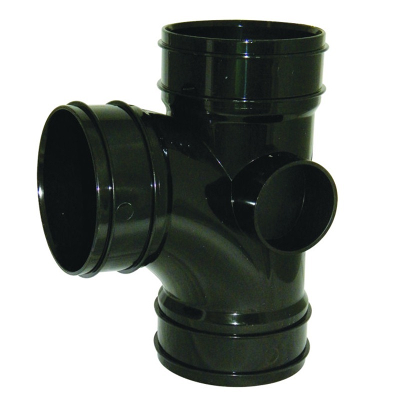 Floplast SS191B 110mm/4 Inch Solvent Weld Soil System - 92.5 Degree Triple Socket Branch - Black fridge?