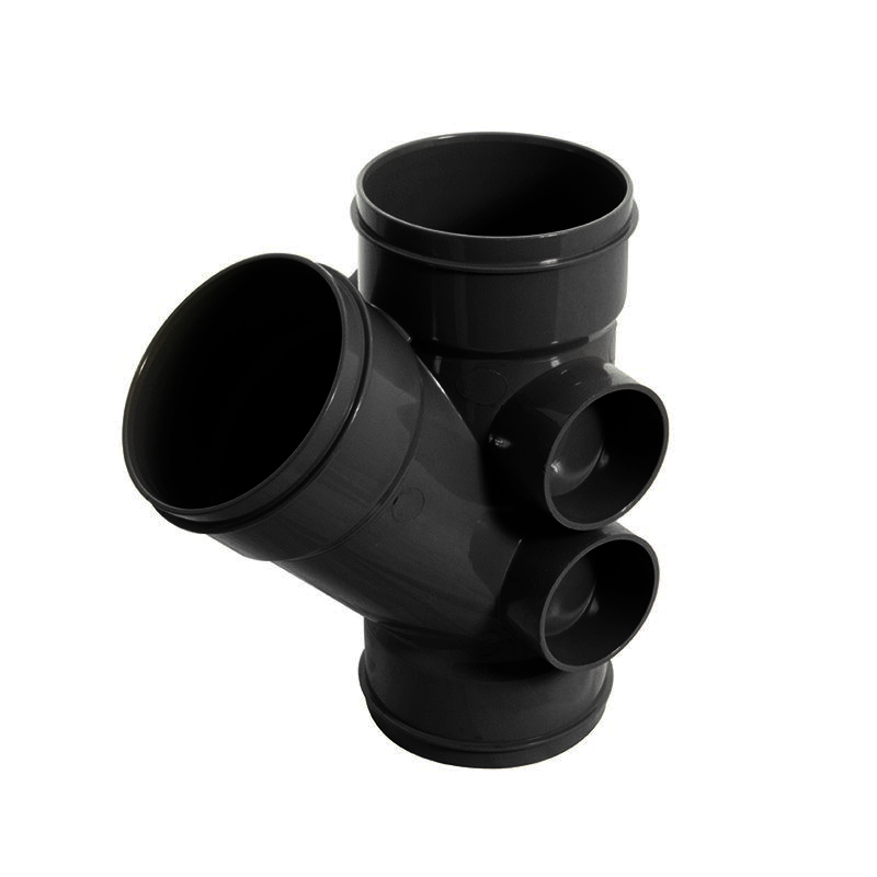 Floplast SS211B 110mm/4 Inch Solvent Weld Soil System - 135 Degree Triple Socket Branch - Black fridge?