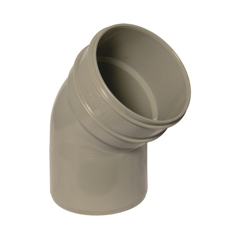 Floplast SS435OG 110mm/4 Inch Solvent Weld Soil System - 135 Single Socket Bend - Olive Grey