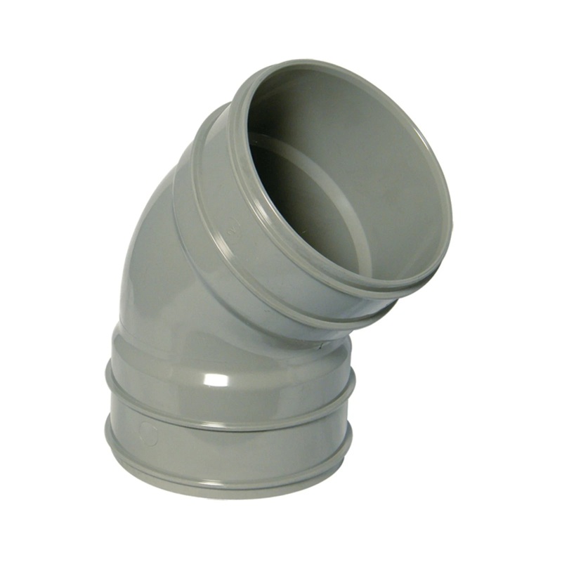 Floplast SS563OG 110mm/4 Inch Solvent Weld Soil System  135 Degree Double Socket Bend - Olive Grey