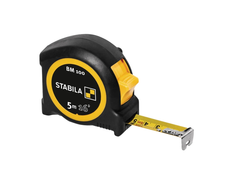 Stabila STB19567 BM 100 Compact Pocket Tape 5m/16ft (Width 19mm)