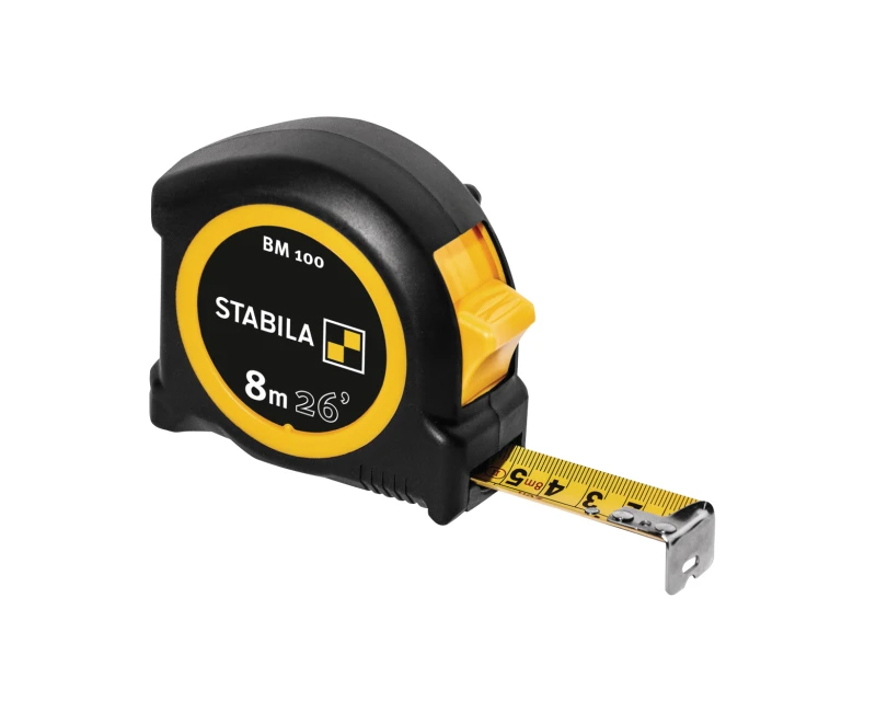Stabila STB19580 BM 100 Compact Pocket Tape 8m/26ft (Width 25mm)