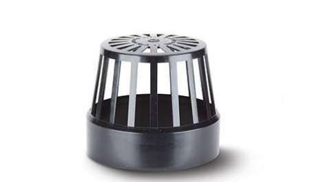 Polypipe 82mm / 3in Soil System - Vent Terminal - Black