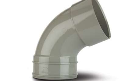 Polypipe 110mm / 4in Solvent Soil 112.5 Degree Bend Double Socket Grey