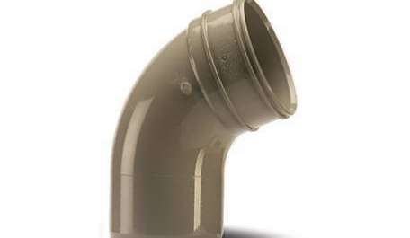 Polypipe 110mm / 4in Solvent Soil 112.5 Dgeree Bend Single Socket Grey