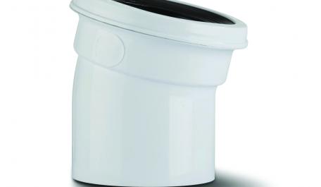 Polypipe 110mm / 4in Pan Connector 104 Degree Spigot White