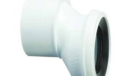Polypipe 110mm / 4in Pan Connector 40mm Offset Spigot White