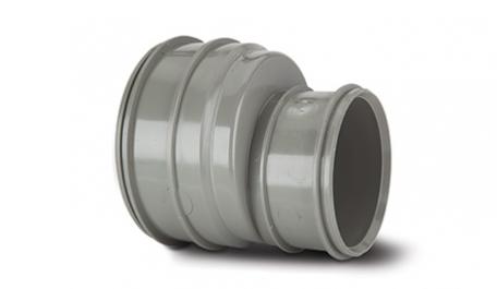 Polypipe Solvent Soil 110mm to 82mm Double Socket Reducer Grey