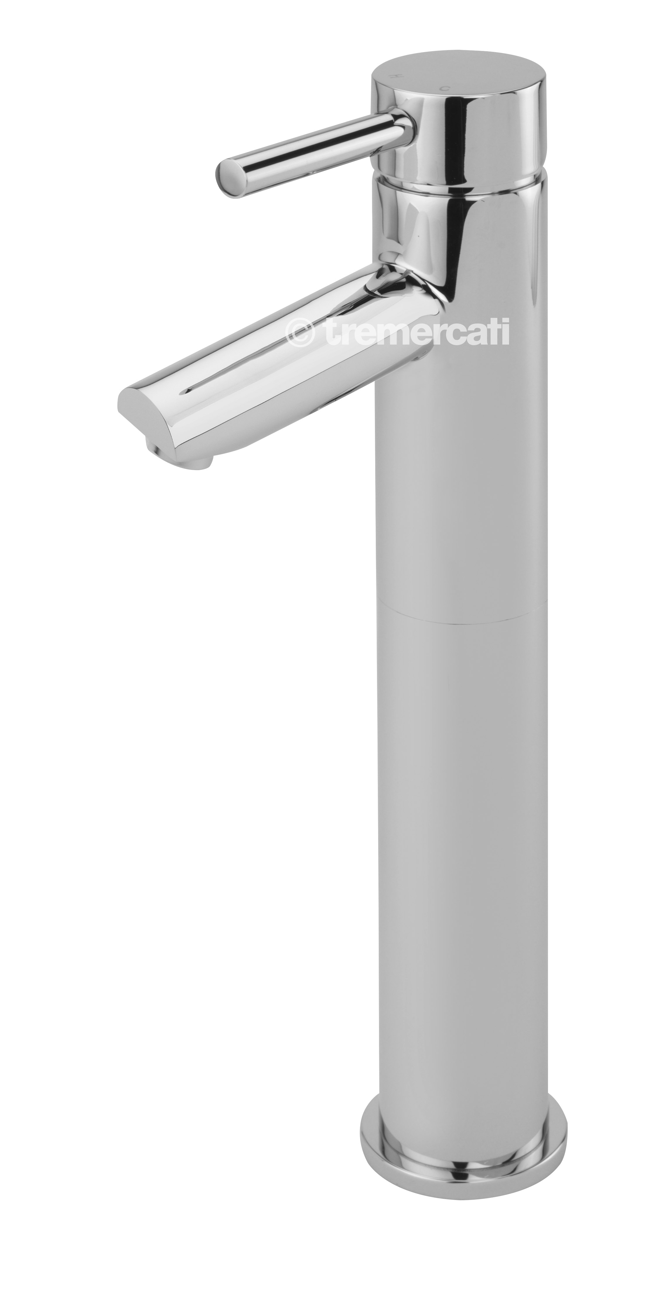 Tre Mercati Poppy Extended Mono Basin Mixer With Click Clack Waste - Chrome Plated (CP)