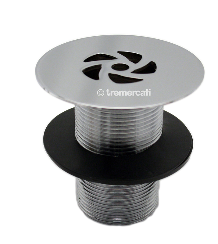 Tre Mercati 1.1/2in BSP Large Brass Shower Waste 3.1/2in x 3.1/2in - Chrome Plated