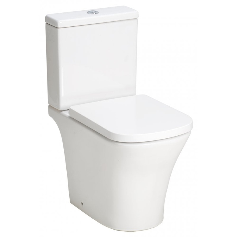 Toronto Rimless Close Coupled Pan & Soft Close Seat - Tornado Flush