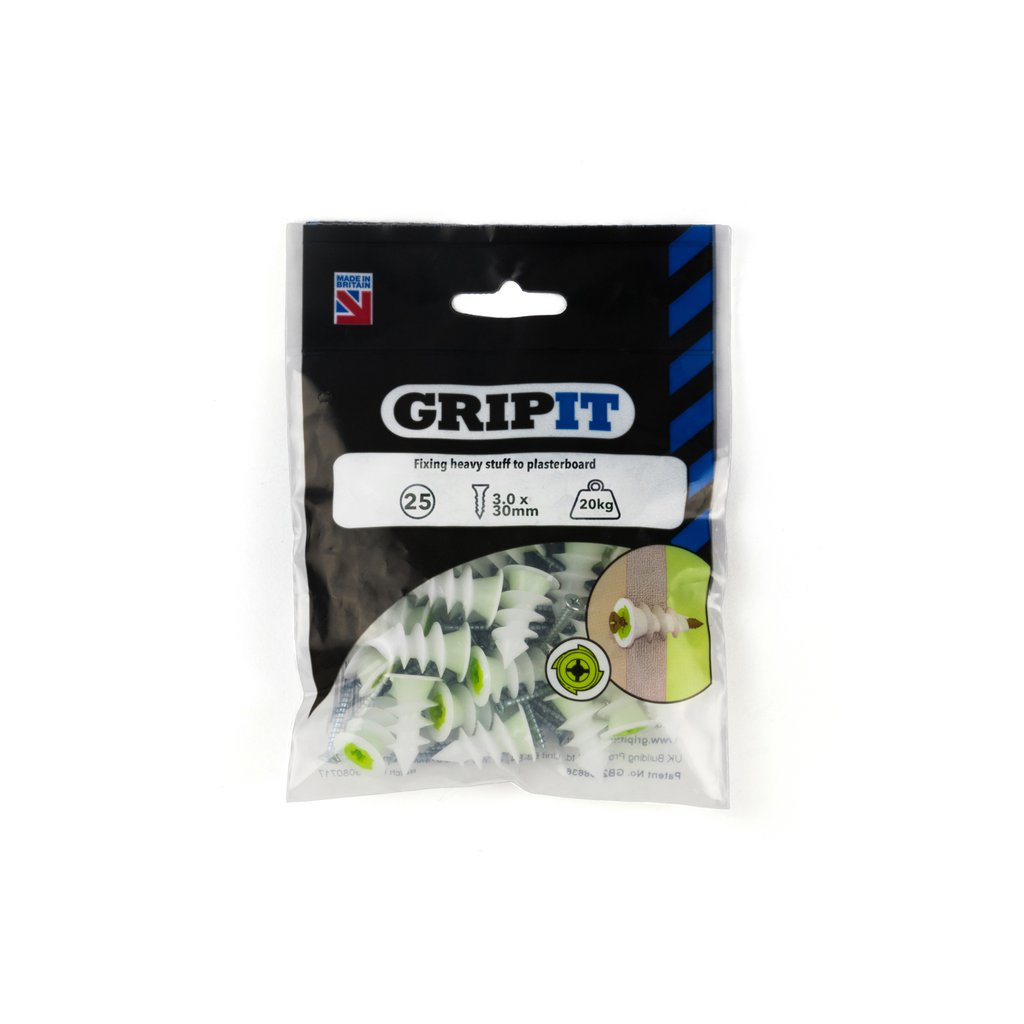 Gripit Fixings - Twist Self Drive Plasterboard Fixing (Pack of 25)