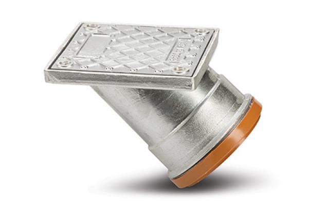 Polypipe Underground 110mm / 4in 45 Degree Rodding Eye Square