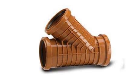 Polypipe 110mm / 4in Polyrib Underground 45 Degree Underground Branch Triple Socket
