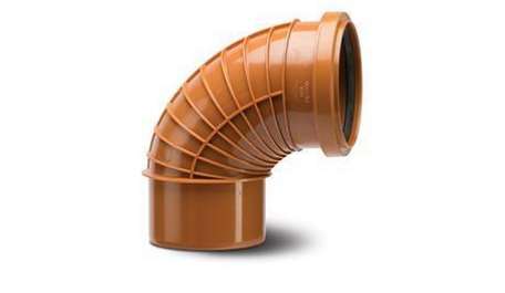 Polypipe 110mm / 4in Polyrib Underground 87.5 Degree Bend Single Socket