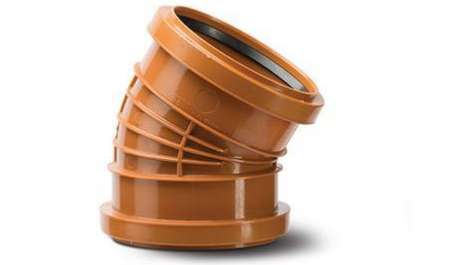 Polypipe 110mm / 4in Polyrib Underground 30 Degree Bend Double Socket