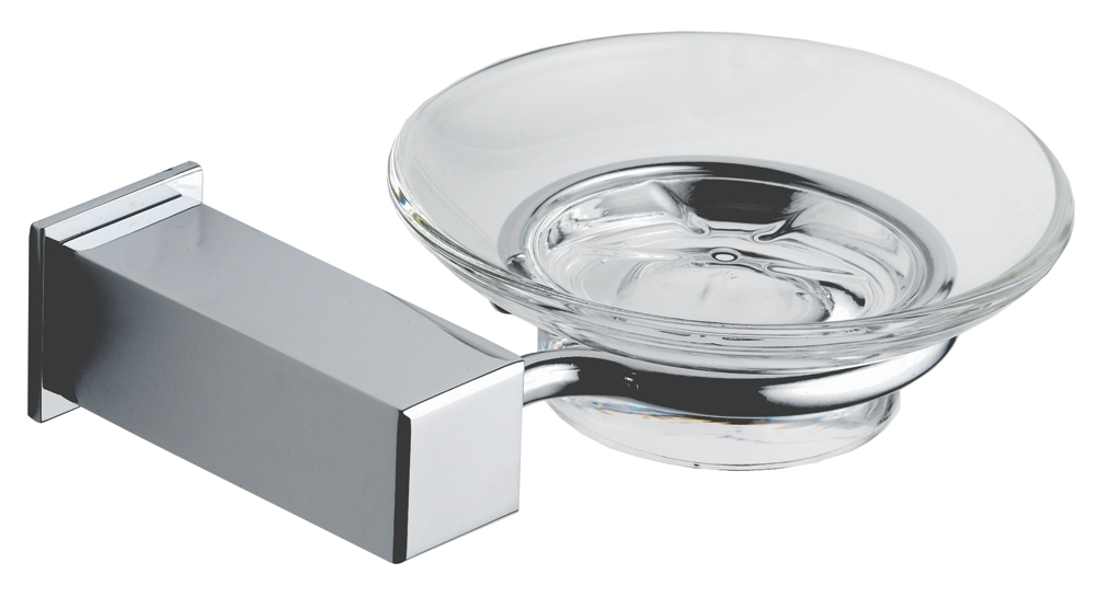 UTAH GLASS SOAP DISH AND HOLDER KPY-016