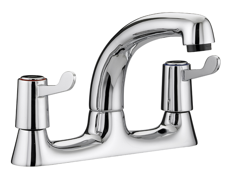 Bristan Lever Dual Flow Deck Sink Mixer With 3in (76mm) Levers Chrome