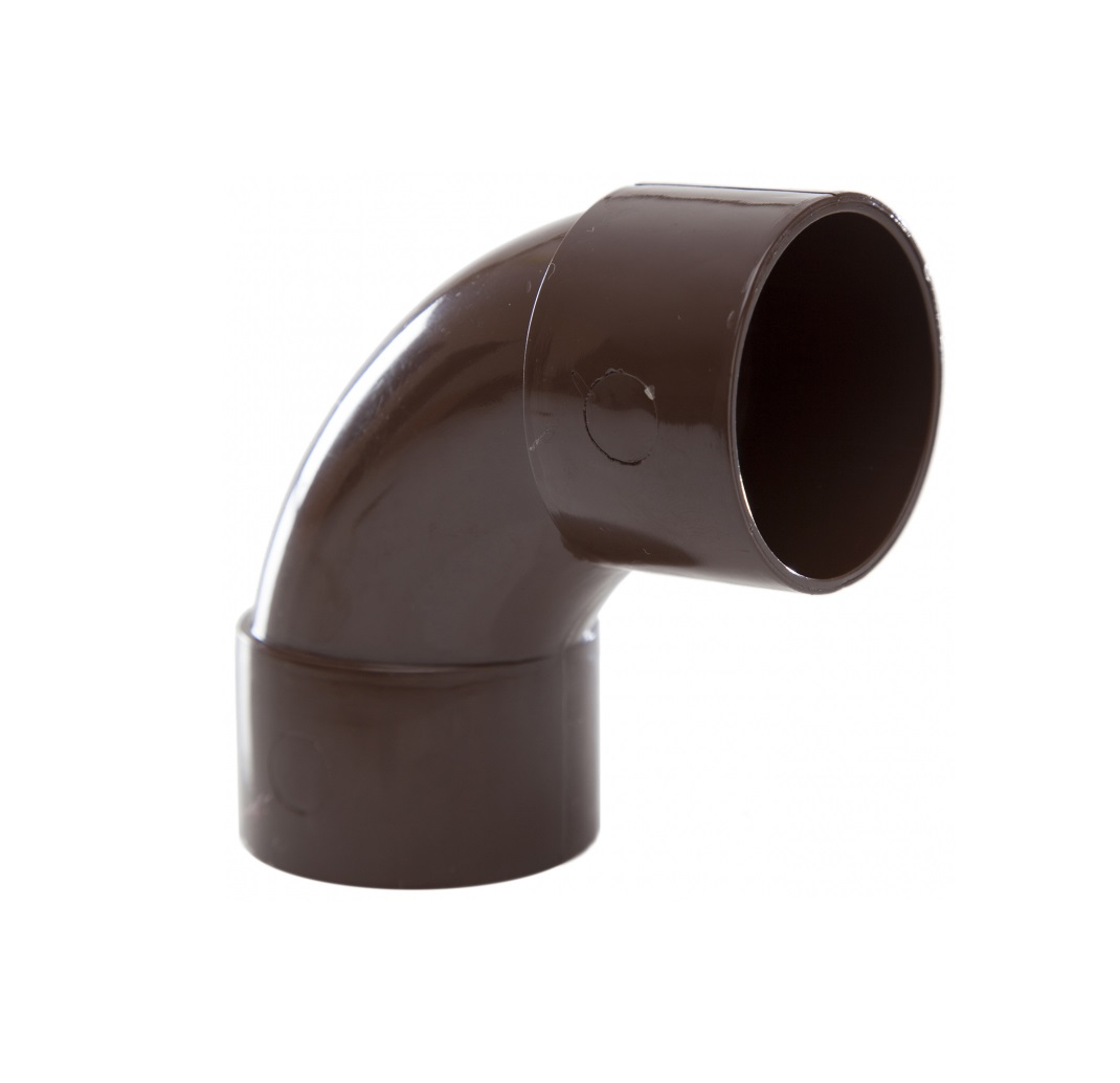Polypipe WS14BR 40mm (43mm) ABS Solvent Weld Waste 92.5 Degree Swept - Brown