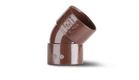 Polypipe WS17BR 32mm (36mm) ABS Solvent Weld Waste 135 Degree (45) - Brown