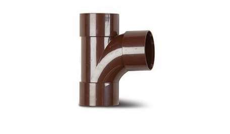 40mm (43mm) ABS Solvent Weld Waste Equal Tee - Brown