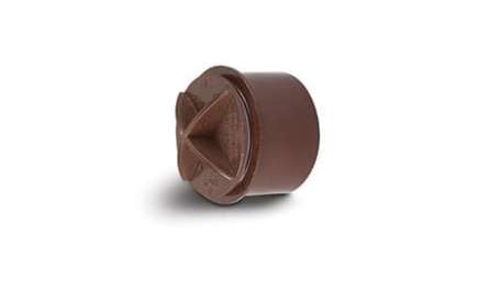 40mm (43mm) ABS Solvent Weld Waste Screwed Access Plug - Brown