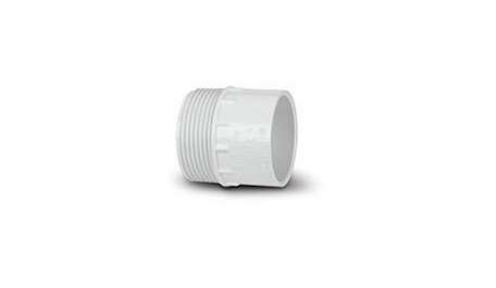 Polypipe 32mm (36mm) ABS Solvent Weld Waste System Male Adaptor - White