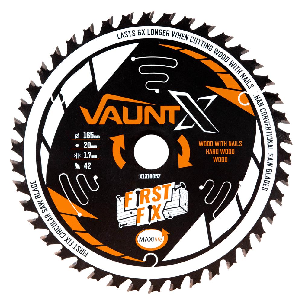 Vaunt X 165mm x 20mm 42T First Fix Circular Saw Blade
