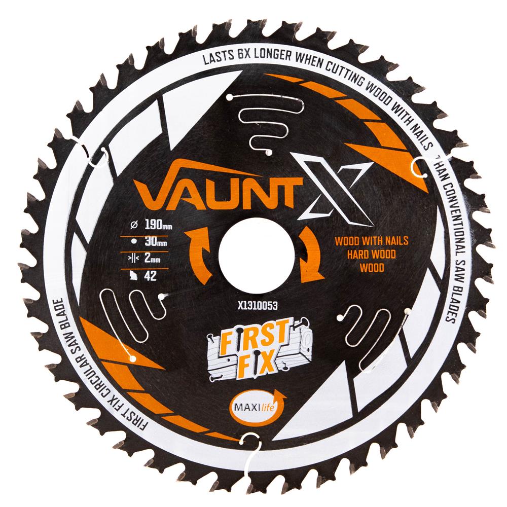 Vaunt X 190mm x 30mm 42T First Fix Circular Saw Blade