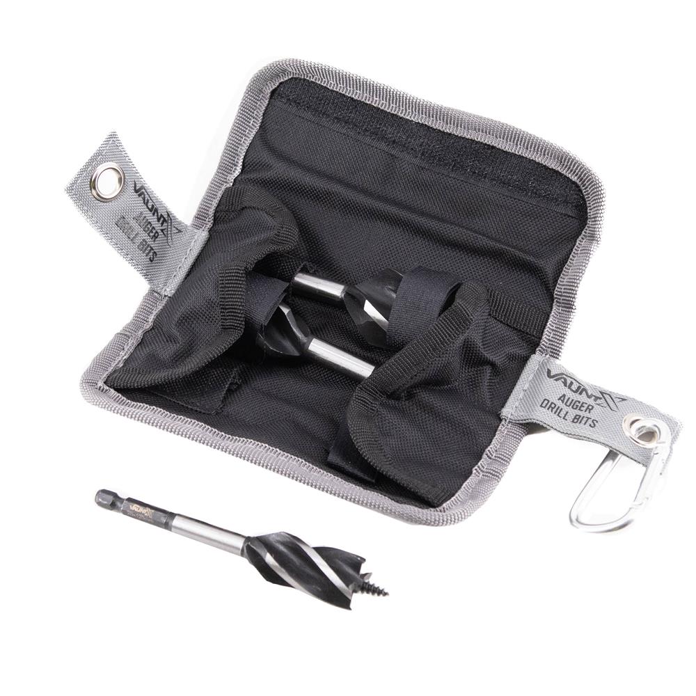 Vaunt X 3 Piece Stubby 4 Flute Auger Drill Bit Set - 120mm