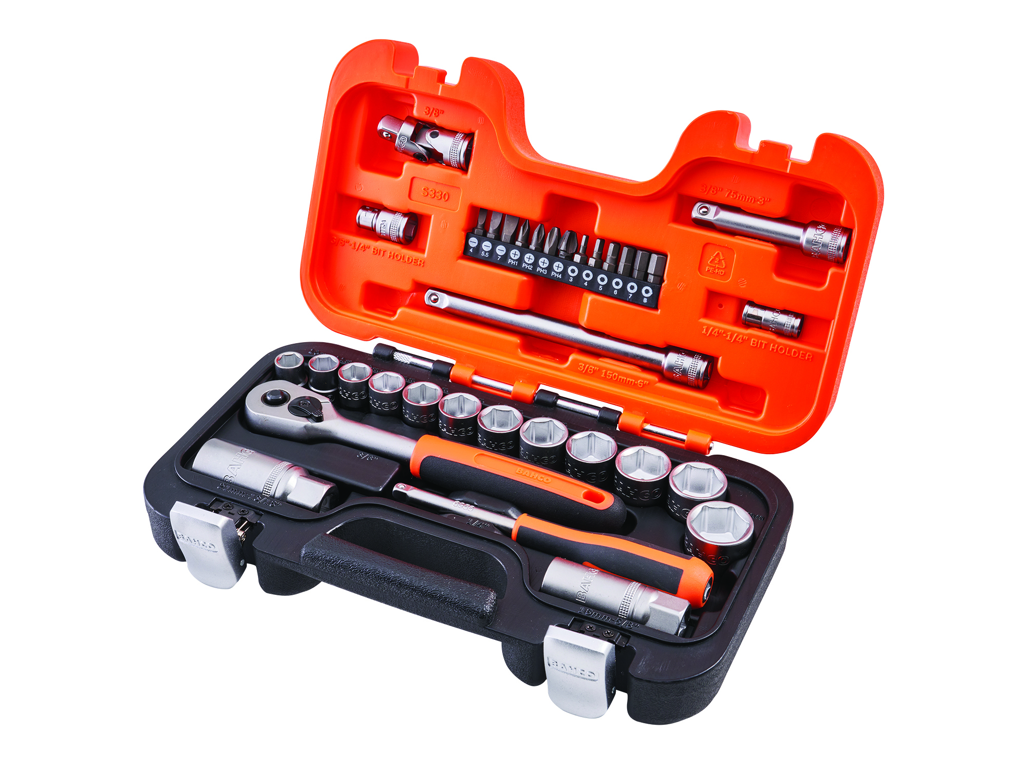 Bahco BAHS330 34pc 3/8in Drive Socket Set &amp; Case