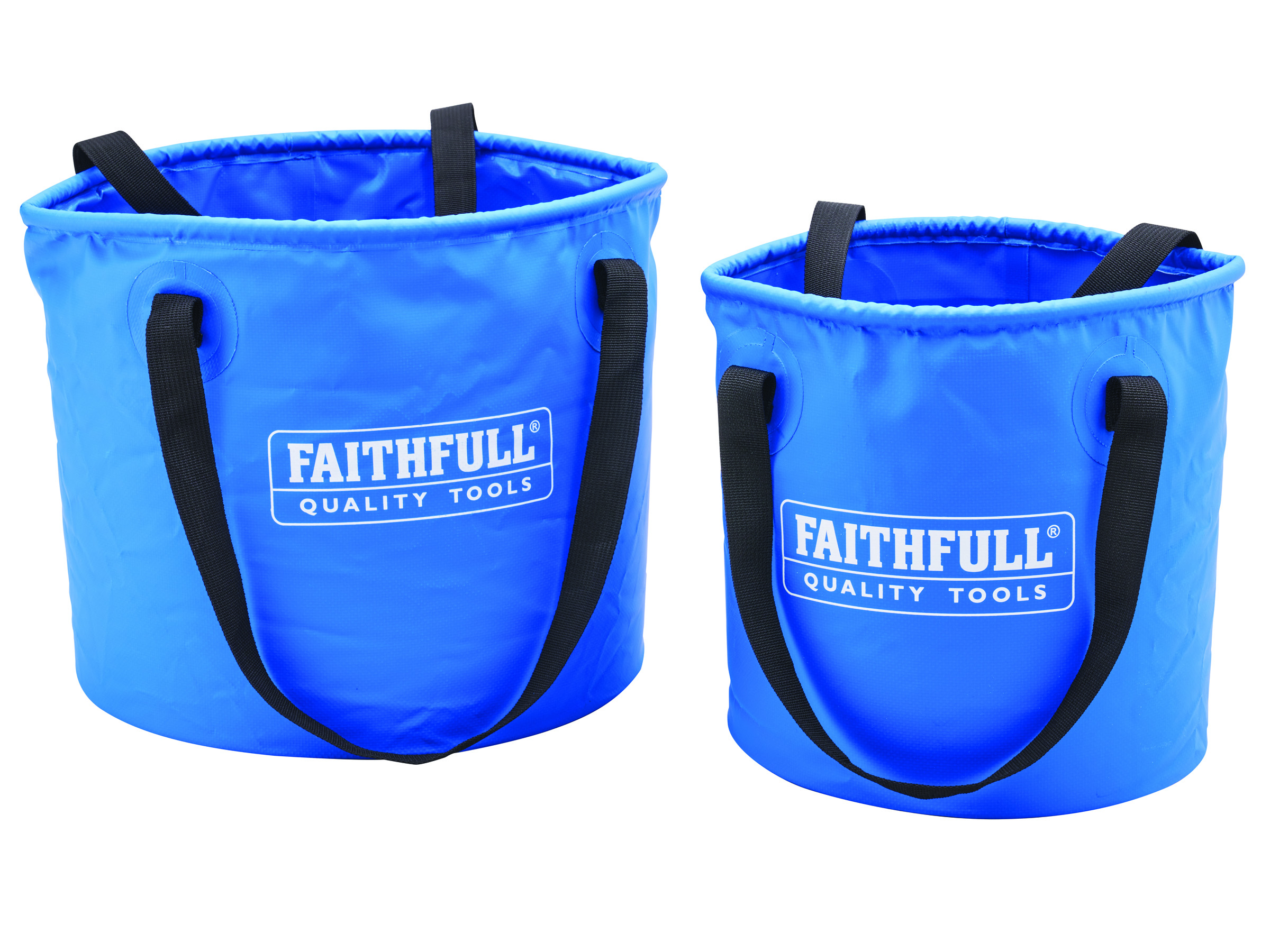 Faithfull FAI1220LBUC / XMS25BUCKET 12L &amp; 20L Collapsible Bucket Twin Pack