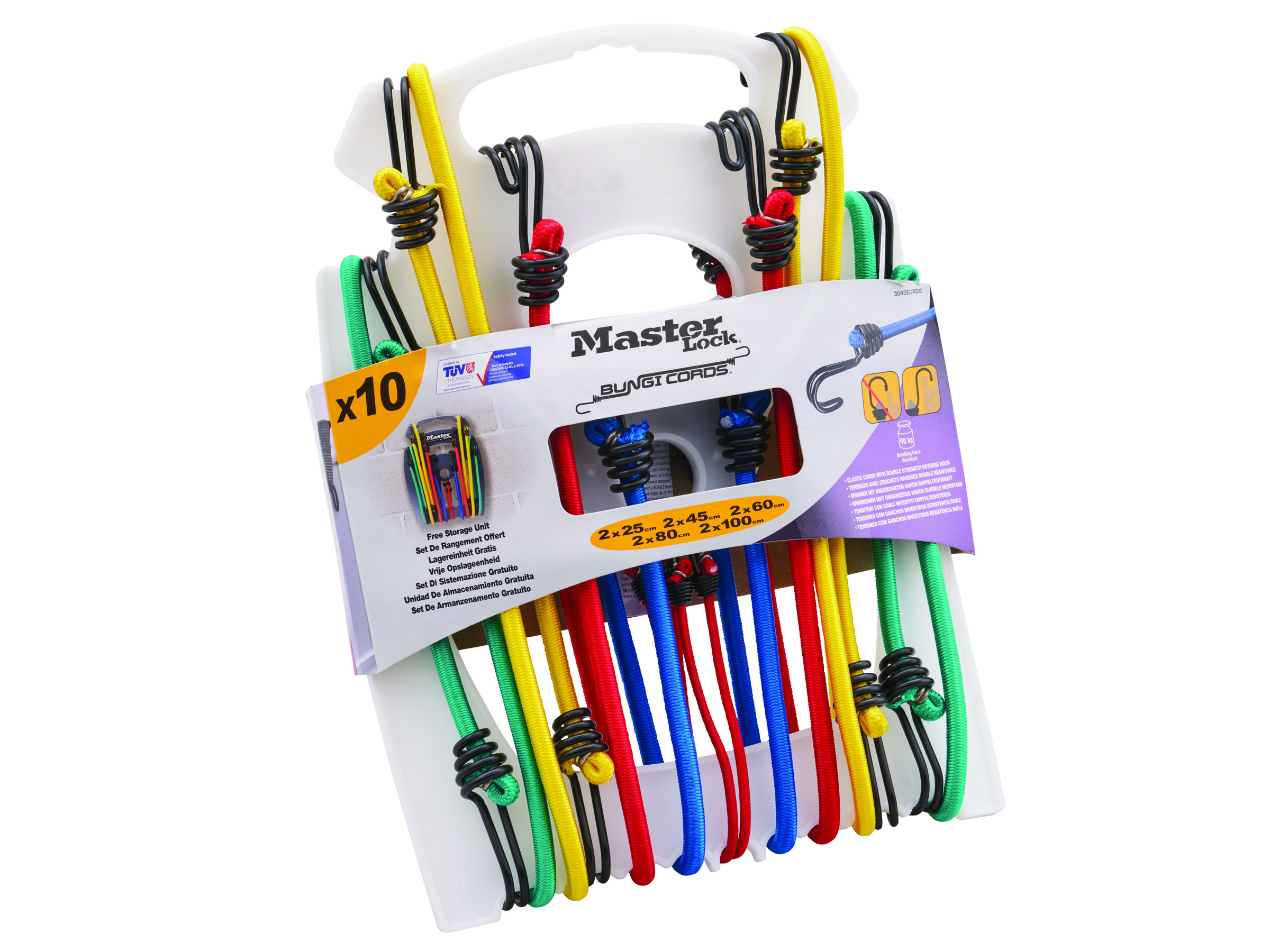 Master Lock 3043EURDAT / XMS25BUNGEE 10pc Bungee Set