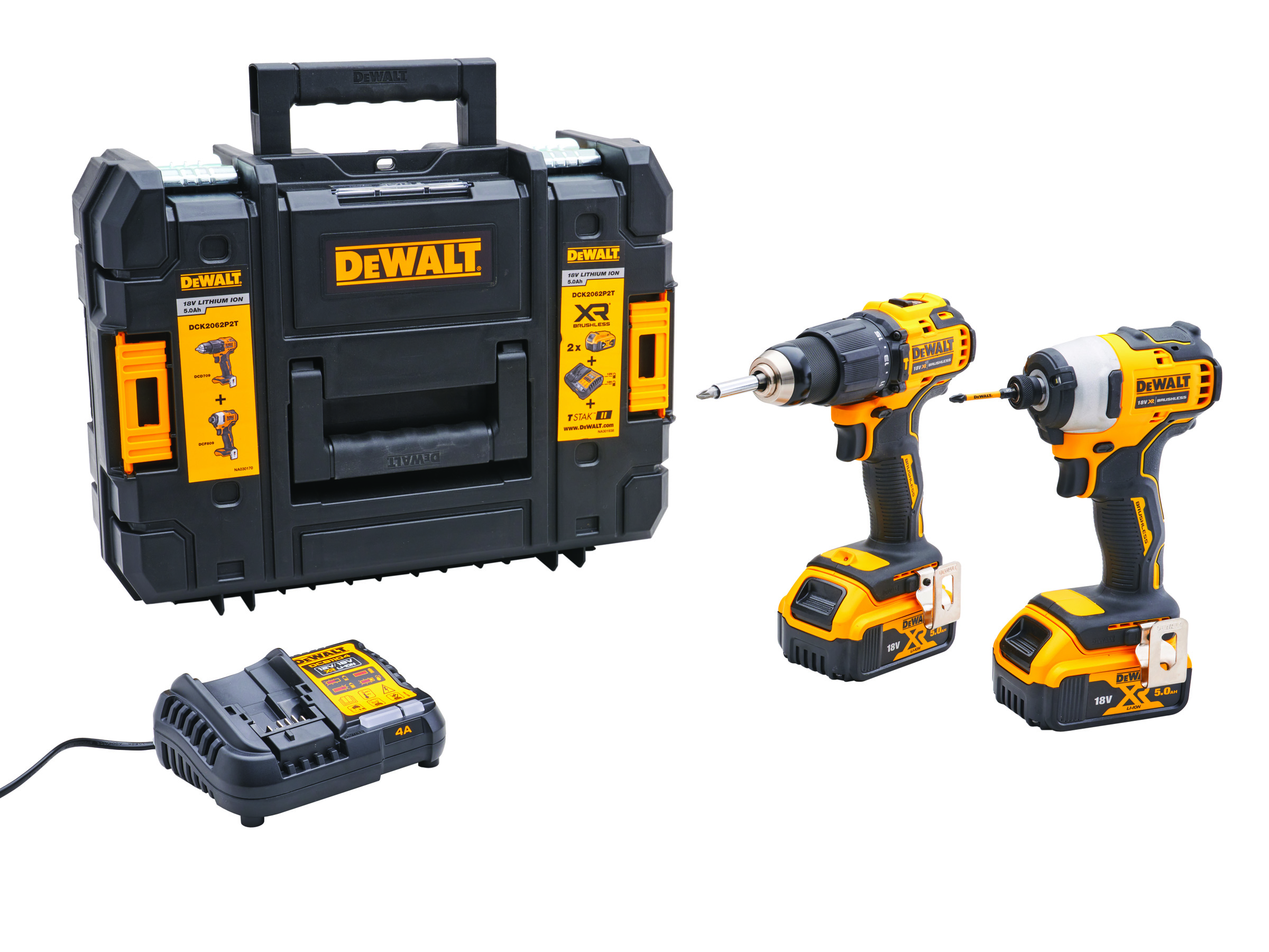 DeWalt DCK2062P2T / XMS25DEWPACK 18v Combi &amp; Impact Twinpack - 5.0ah Pack