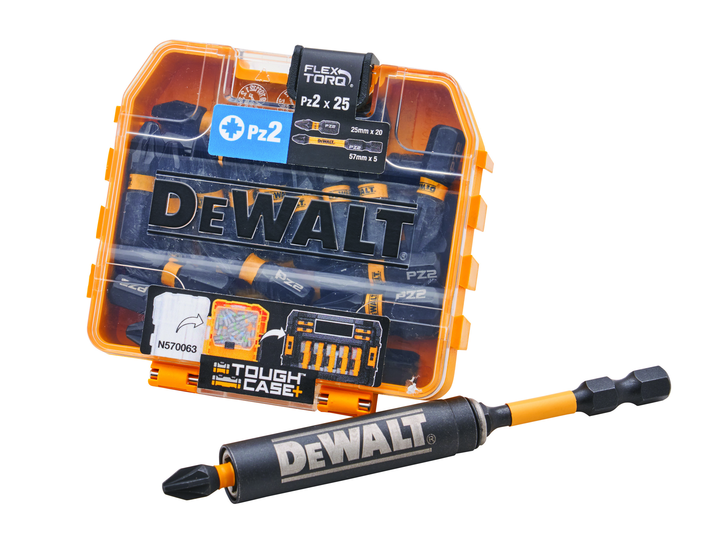 DeWalt DT70589T-QZ / XMS25TICTAC PZ2 25mm Screwdriver Bits &amp; Bit Holder
